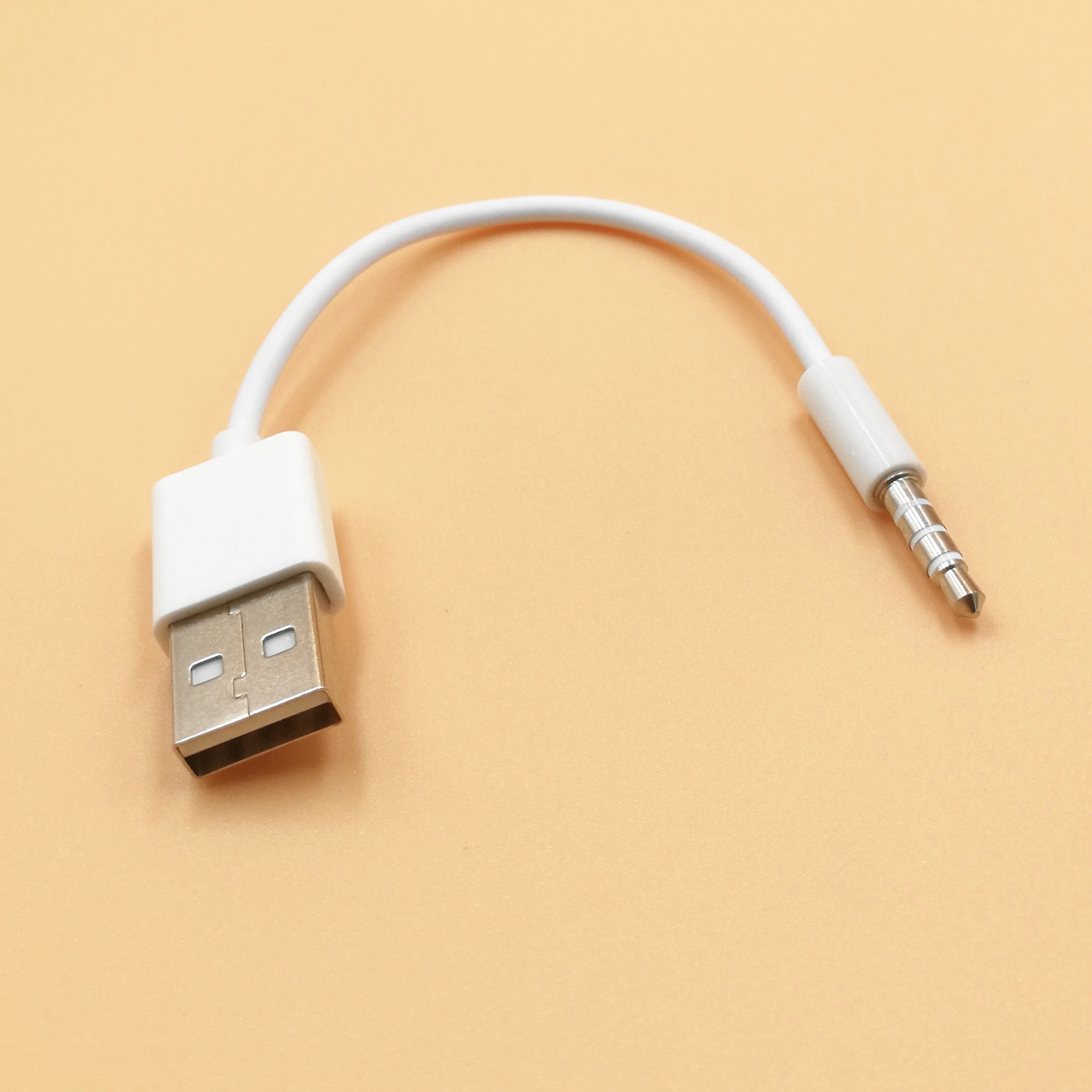 USB do 3.5mm Transfer Adapter Audio kabel 3.5mm złącze USB 2. W wieku 0 kabel do ładowarki Data Sync przewód dla Apple iPod Shuffle 3rd 4th 5th