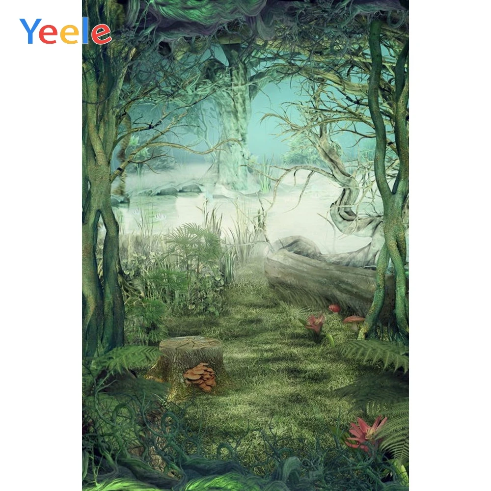 포레스트 정글 봄 식물 꽃 배경 사진 생일 인테리어 초상화 사진 배경 Photocall 사진 스튜디오