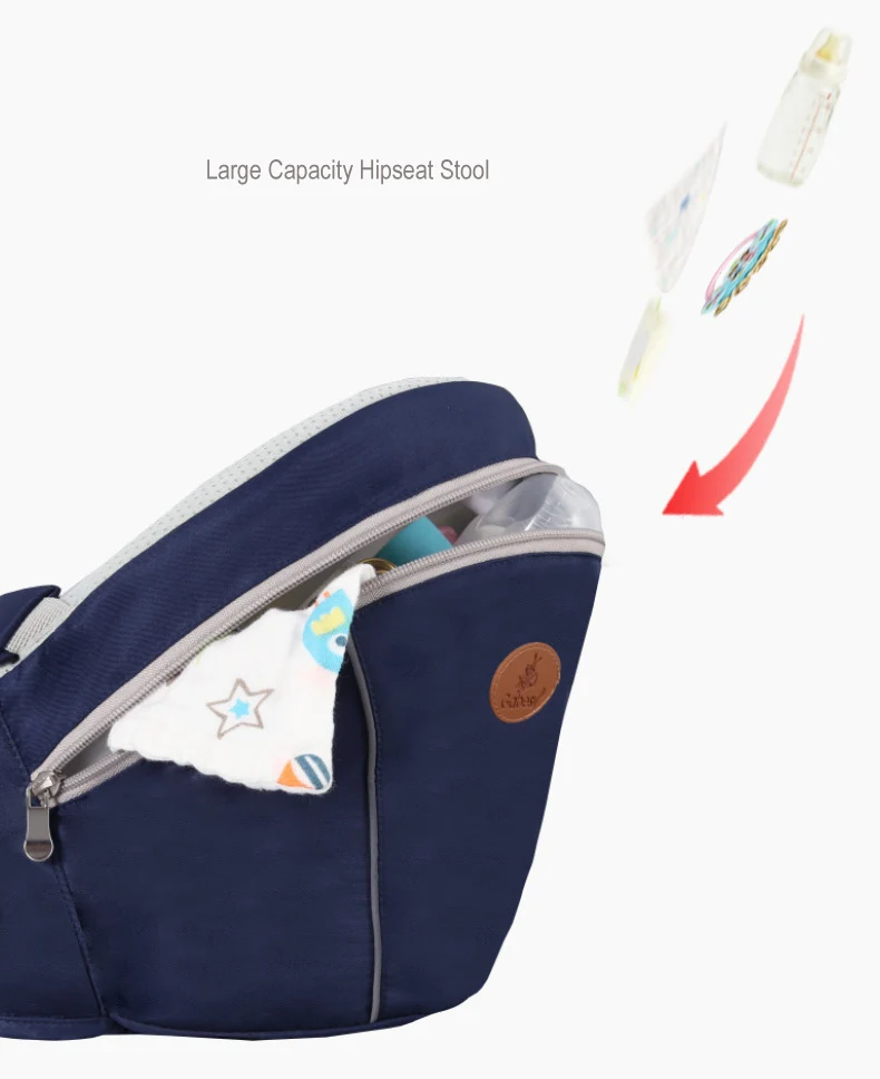 Portabebés con taburete de cintura para niños, andadores, cinturón de cintura ajustable, mochila, asiento de cadera transpirable