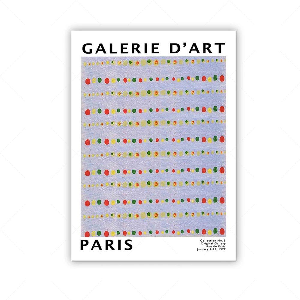 Art Exhibition Poster | Paris Wall Art | Museum Poster | Modern Art Print | French Art | Japanese Pattern