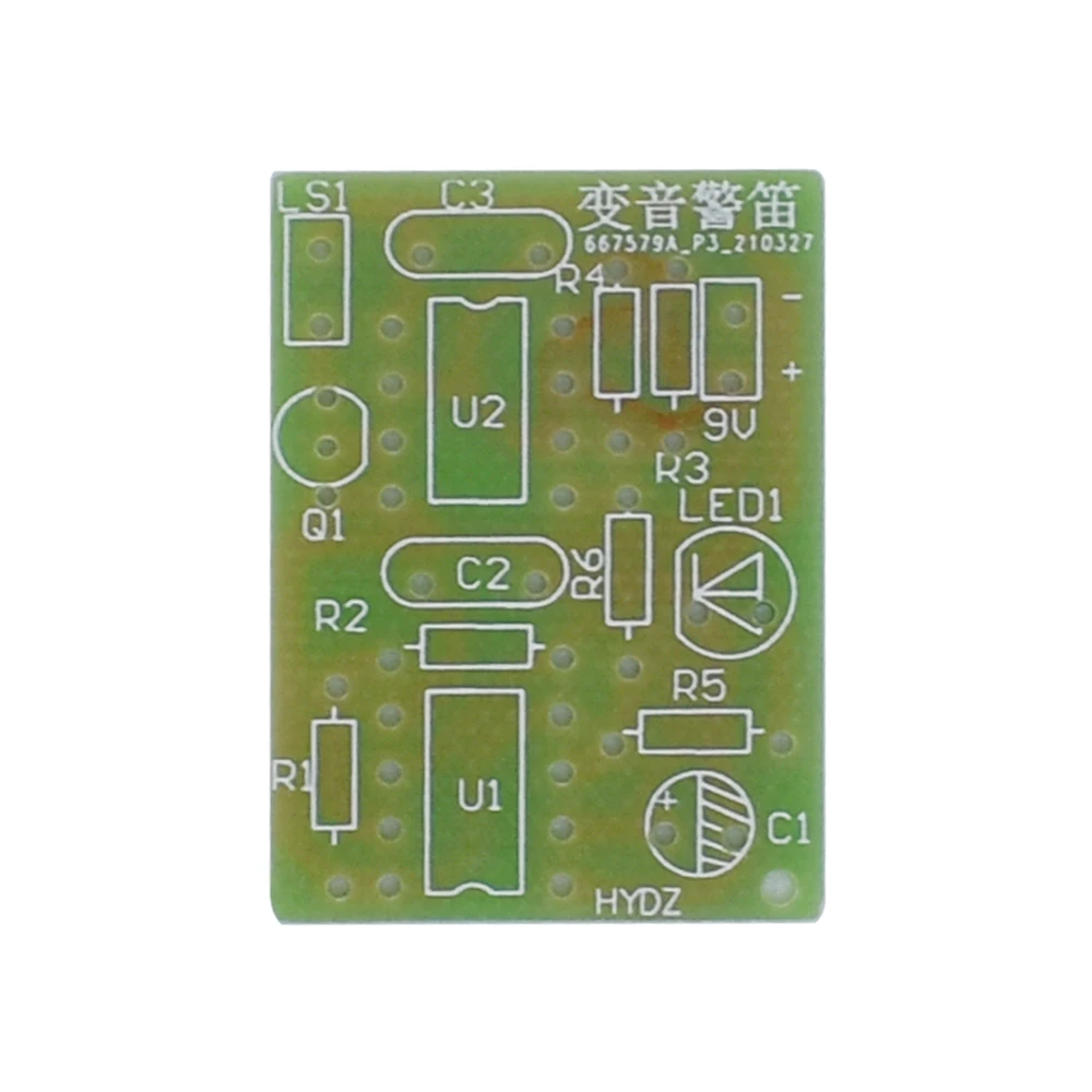 Kit Pelatihan Kit Pembelajaran Kit Sirene Variabel NE555 Lab Siswa DIY Buatan Kecil