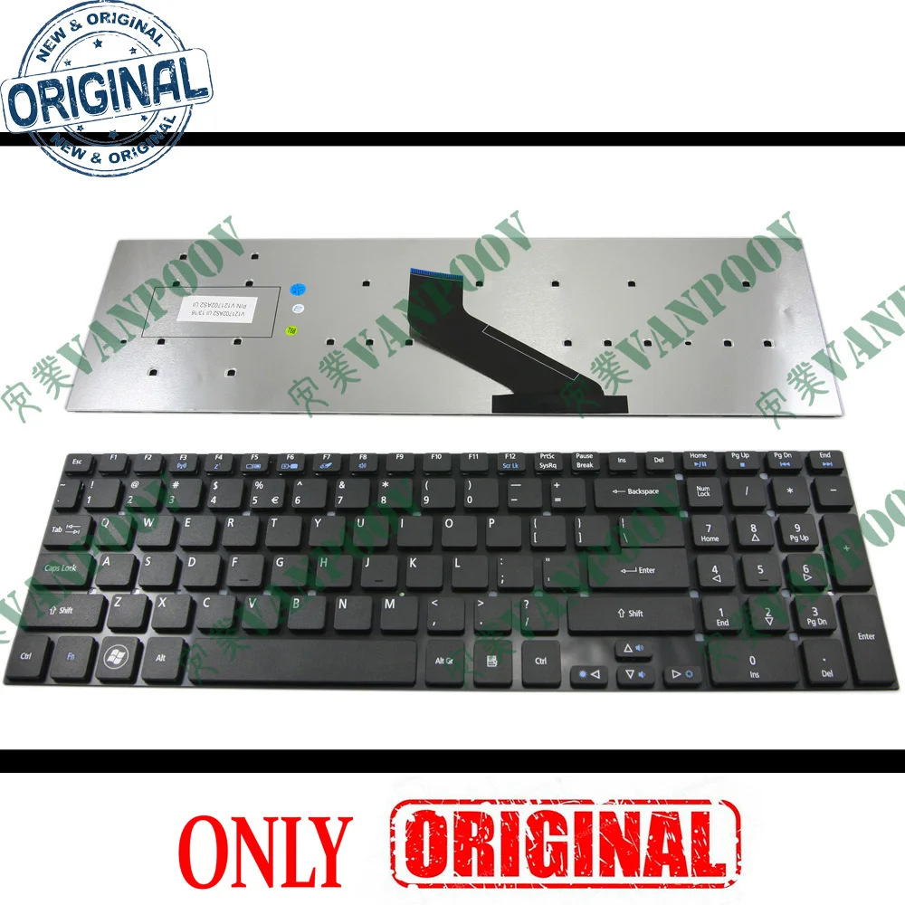 New Laptop Keyboard For Acer Aspire 5830 5830T 5830G 5755G, V3-571-6800 V3-571-6643, For Gateway NV55 NV57 Black US - V121702AS2