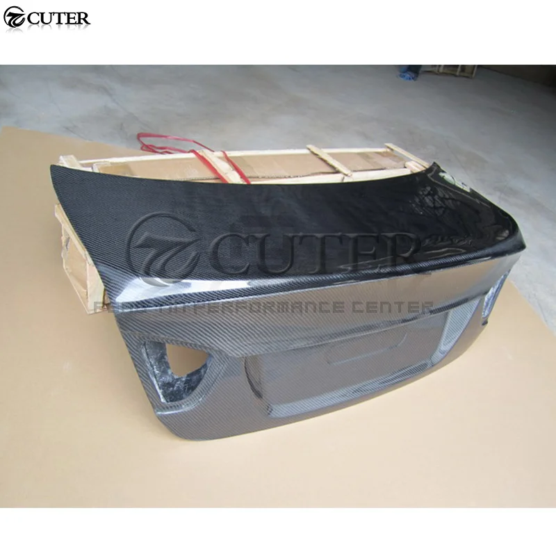 E90 3 Series Csl Style Carbon Fiber Rear Trunk Lid Hood Bonnets Cover for Bmw E90 320i 325i 330i Car Body Kit 05-12