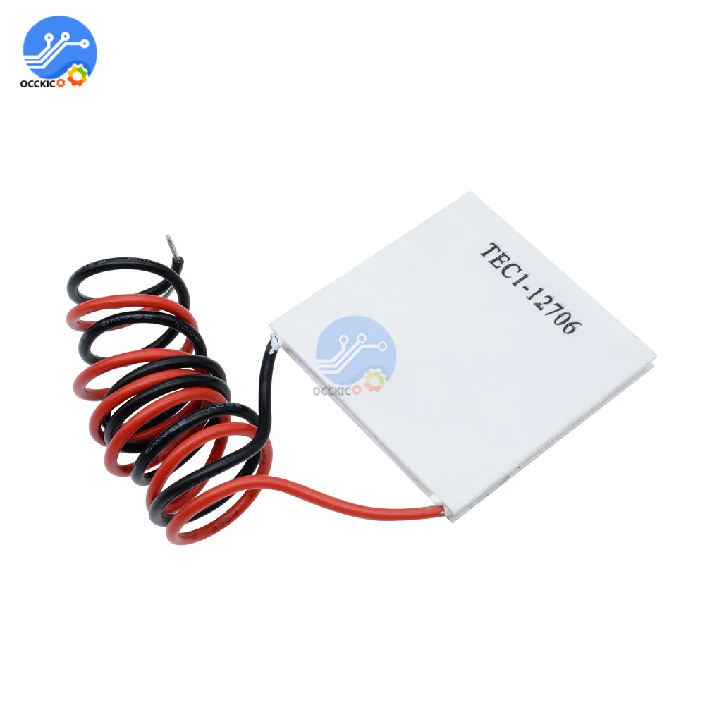 Refrigerador Termoelétrico Módulo Peltier, Folha de Refrigeração, Elemento Quadrado, Módulo Dissipador, TEC1, 12706, 12V, 6A, 40x40mm