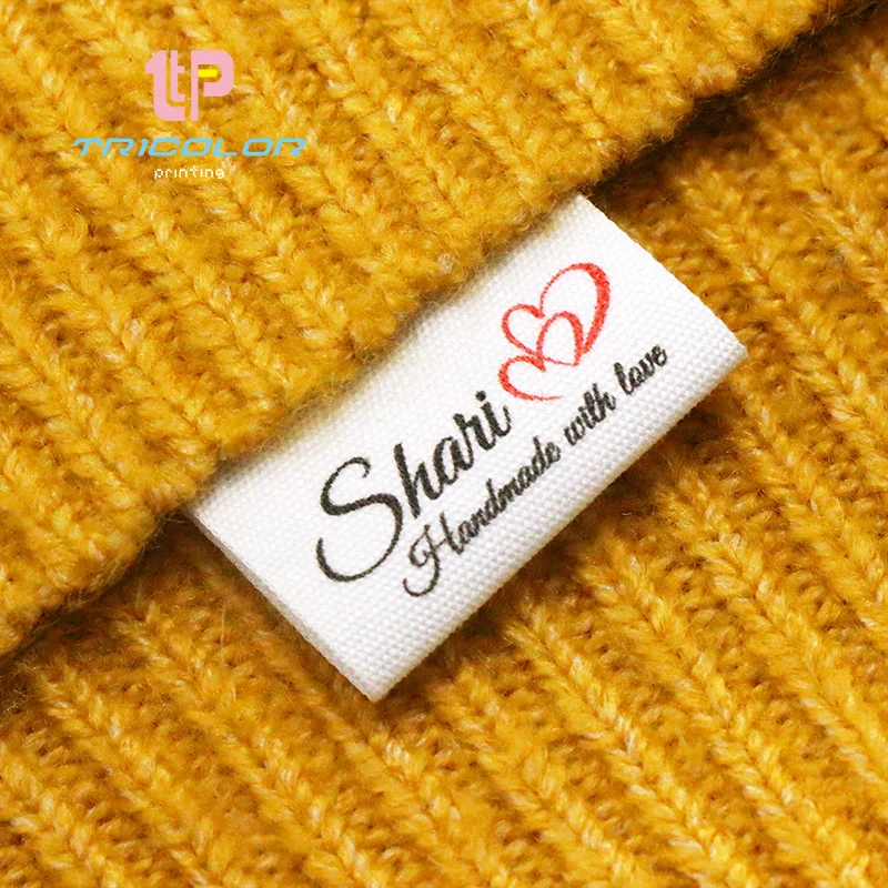 30*50mm custom clothing label-personalized brand organic cotton webbing label logo or text sewing label 10-100 pcs