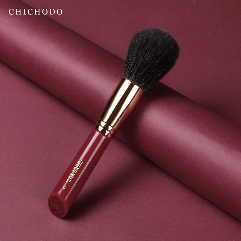 CHICHODO Makeup Brush-Luxurious Red Rose Series-High Quality Gray Rat Hair Powder Brush-Face Cosmetic Tools-Natural Hair Beauty