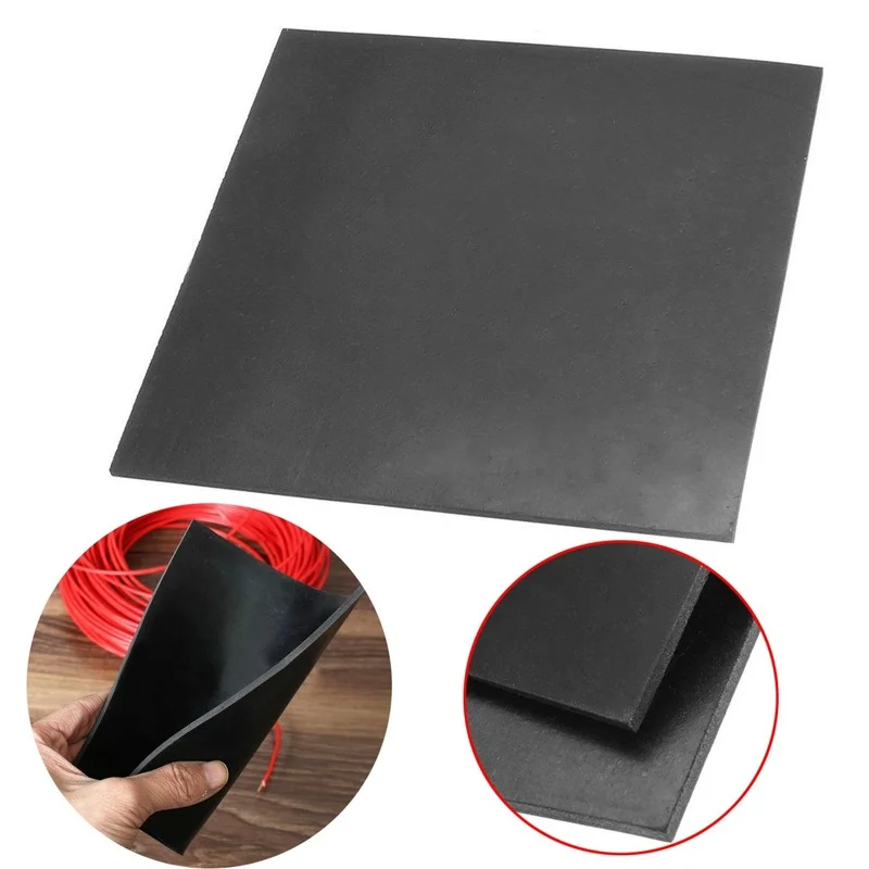 1Pc Black Square Rubber Sheet Chemical Resistance High Temperature Rubber Plate 152*152*3mm best