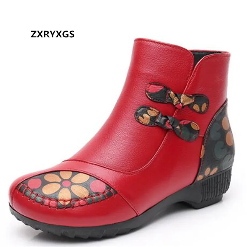 

2024 New Top Cowhide Printing Butterfly Knot Women Fashion Boots Single Ankle Boots Big Size Trendy Elegant Autumn Winter Boots