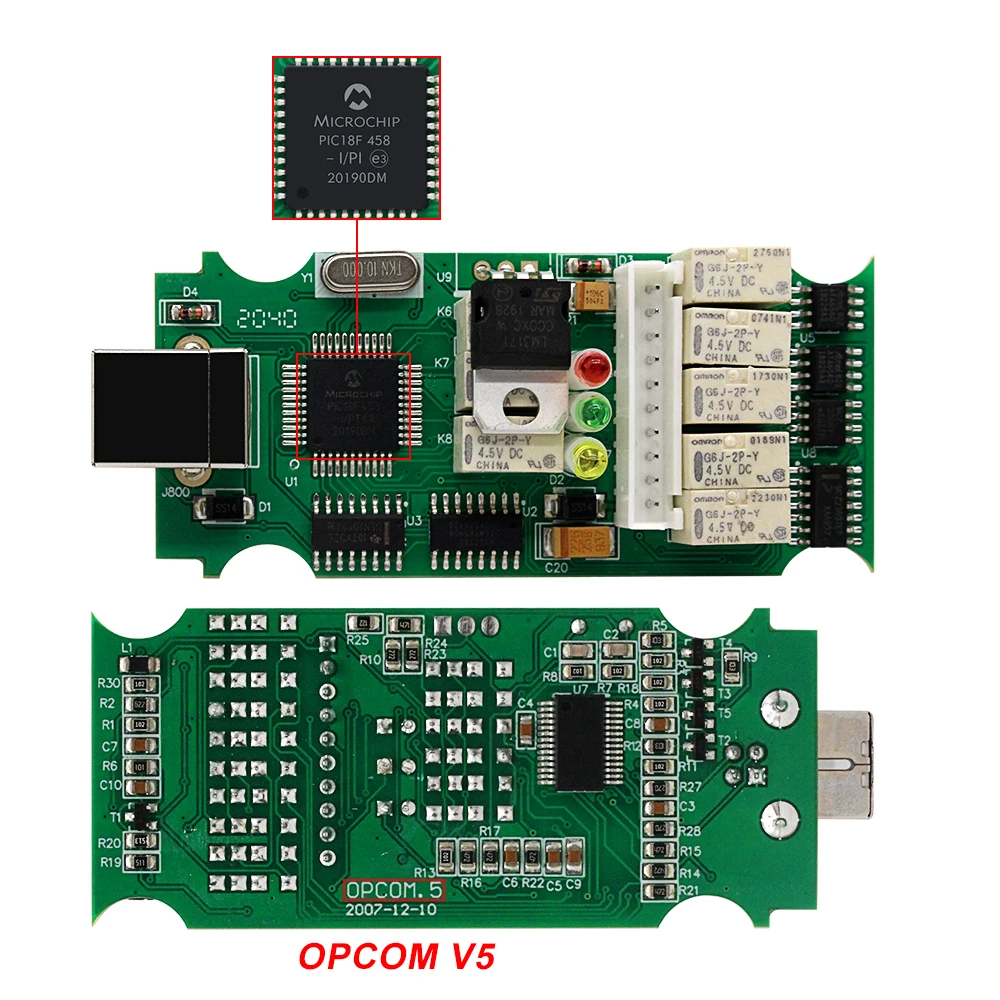 OPCOM V5 OBD2 CAN-BUS Code Reader For Opel Diagnostic Scanner PIC18F458 CAN BUS Automotive Tester