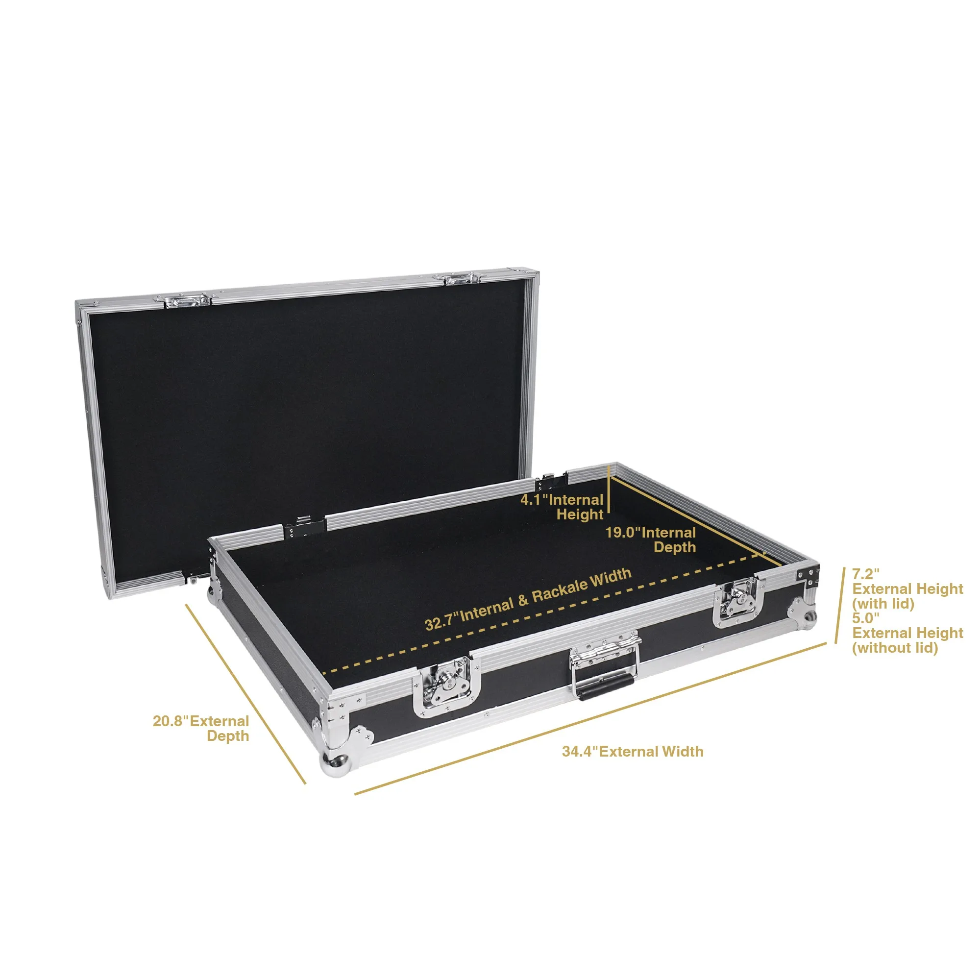 Sound Town Pedalboard ATA Road Case, 32.7” x 19” (STRC-PD2)