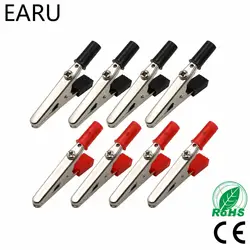 Hot 10pcs 50mm Plastic Handle Test Probe Metal Alligator Clips Connector Connect Socket Plug for Battery