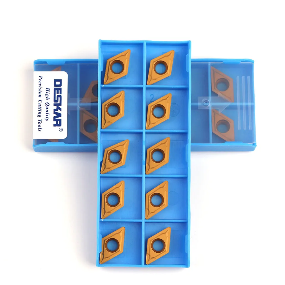 DESKAR DCMT11T304 DCMT11T308 LF9018 Chất Lượng Cao Carbide Miếng Dụng Cụ Quay Rau Máy Tiện Carbide Dạng Chế Biến Thép Không Gỉ