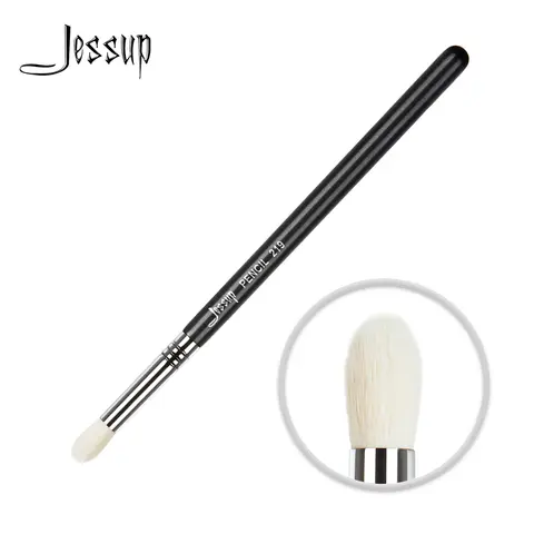 Jessup-블랙 펜슬 싱글 메이크업 브러쉬 쉐이딩 아이 주름 섬유, 전문가용 정확한 뷰티 화장품 도구, 실버 219