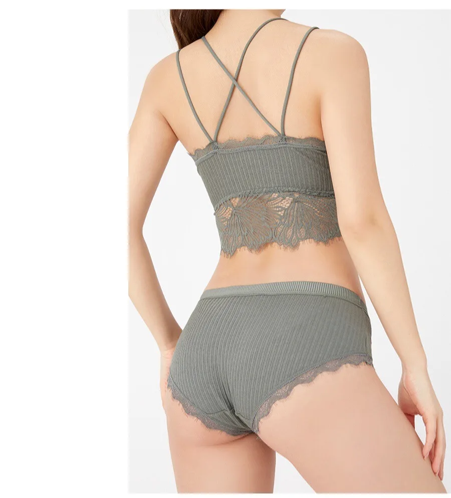 Sports Underwear Women Push Up Bras and Panty Girl Bralette Lingerie Set Sexy Bra Lenceria Wirefree Langerie Feminina Mujer Fem