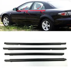 For Mazda 6 Mazda 3 2004-2012 Exterior Car Door Window Weatherstrips Seal Belts Strip 4pcs/set