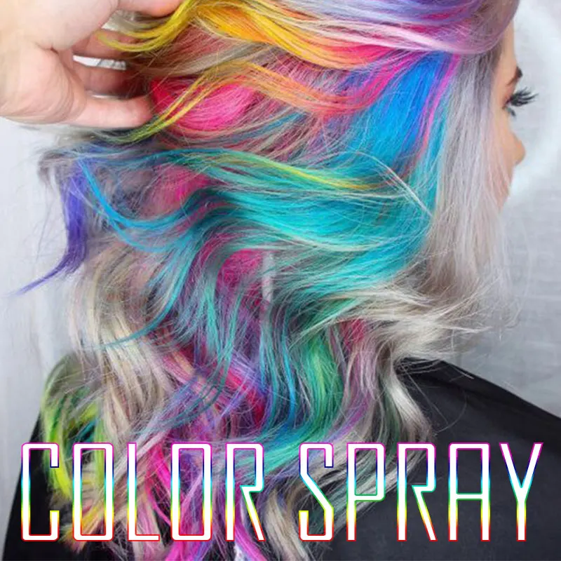 Temporäre Haarfarbe Spray Einmalige Haarfärbung Instant Friseursalon Multi Color Haarfärbemittel Make-up Kreide Waschbar DIY Party Styling – Detail 2