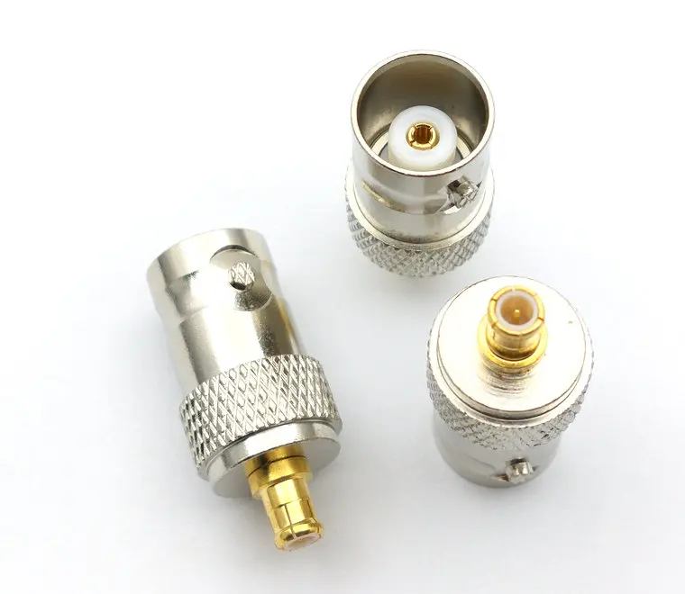 

COPPER BNC Female Jack to MCX Male Plug Straight RF Connectors Adapter