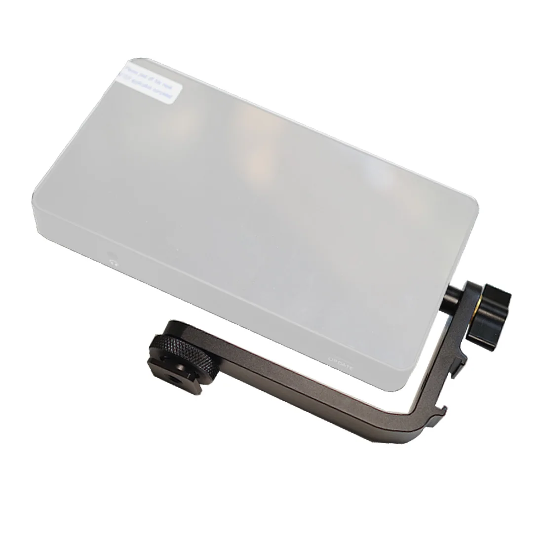 Staffa a forma di L Supporto per microfono Impugnatura per fotocamera per monitor SLR da 5" 5,5" 6" Hot Shoe 1/4 Mount 360 °   Gimbal per microfono flash esteso