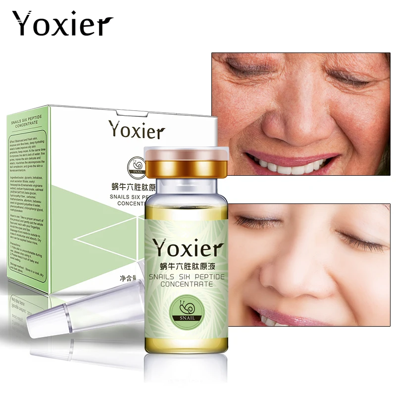 Yoxier Anti-Aging Snails Concentrate Face Care Hyaluronic Acid Moisturizing Oil-control Serum Snail Pure Extract Face Care 10ml