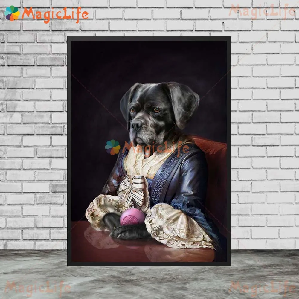 

Custom Knight Dog Cat General Wall Pictures For Living Room Home Decor Nordic Poster Wall Art Canvas Painting Unframed