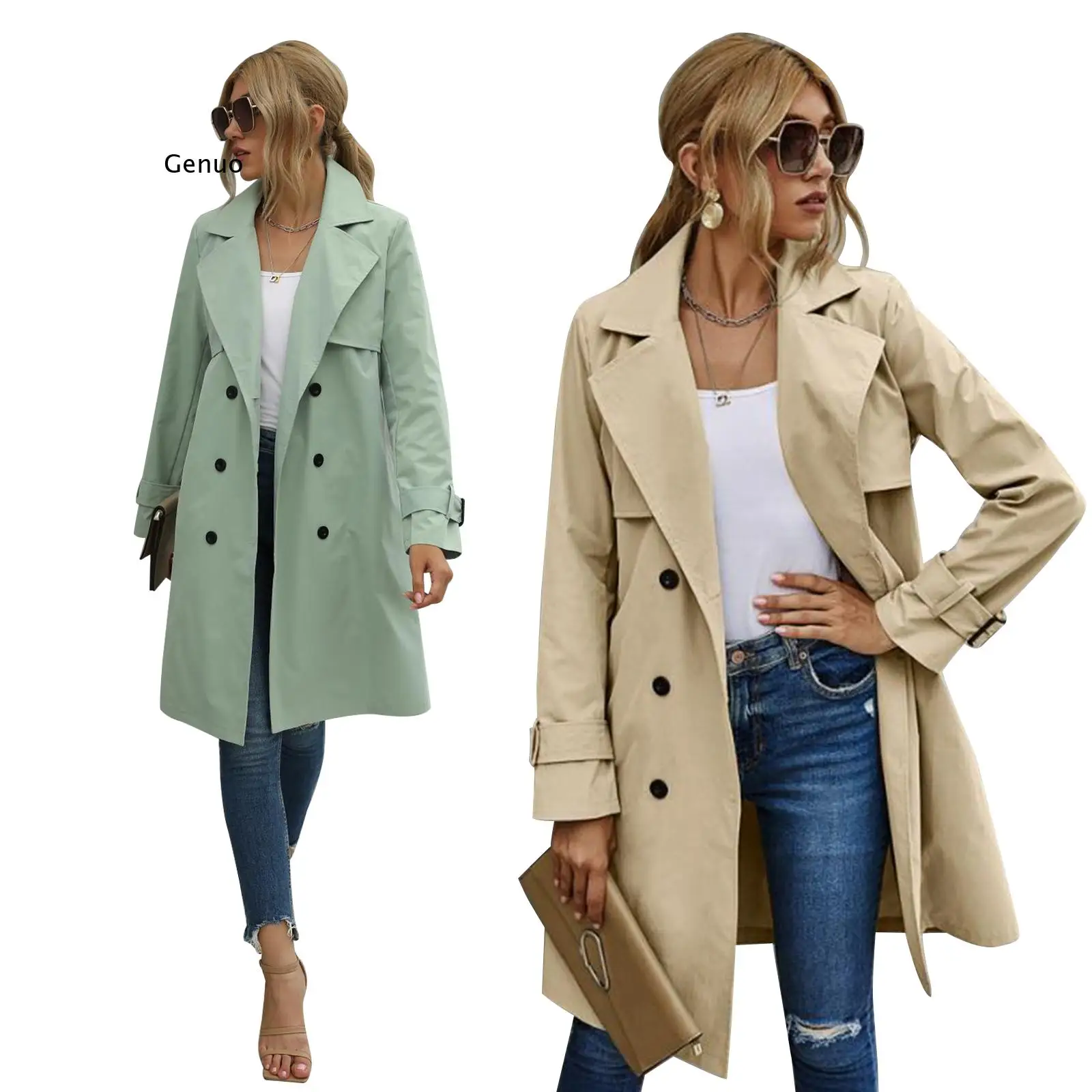 

Womens Long Sleeve Turn-Down Collar Long Waterfall Trench Coat Jacket Ladies Cardigan Overcoat Jumper Autumn Winter