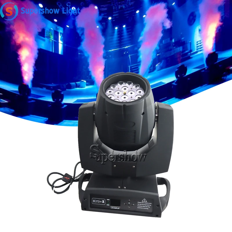 

LED Moving Head Fog Machine Colorful Smoke LED Moving Fogger DJ Show Stage Effect Machine