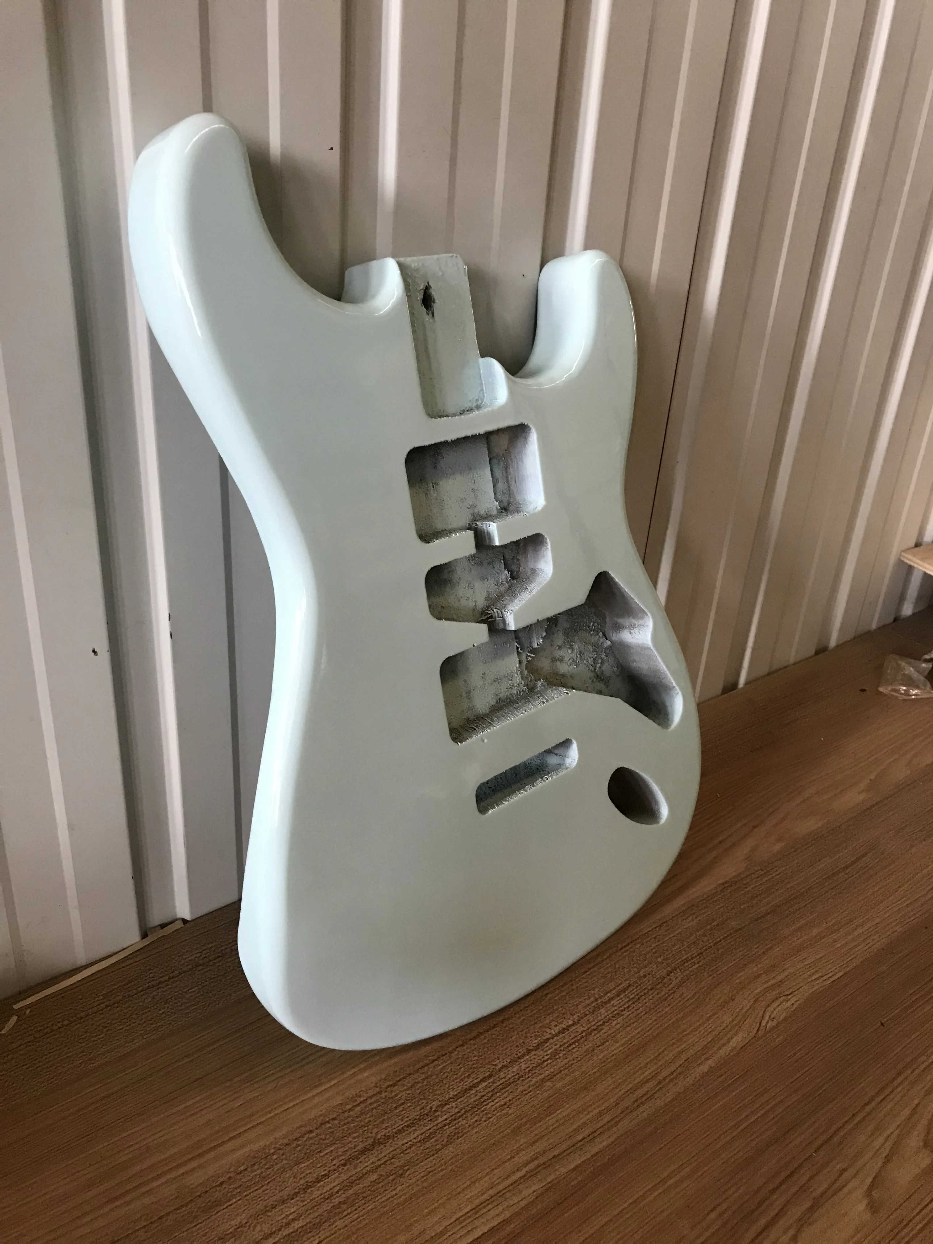 ST Electric Guitar Body Unfinished, Light Green, DIY, Semi-finished Product, Student Professional, ST Guitar Barrel