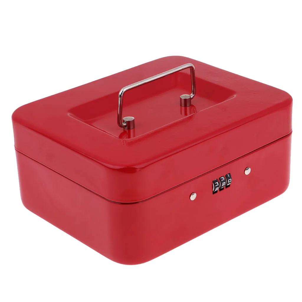 MagiDeal Small Cash Box Piggy Bank Money Box with Combination Lock for Home Security