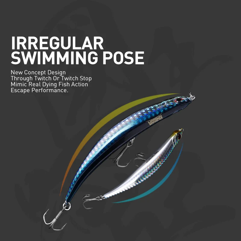 Kingdom Topwater-Señuelos de Pesca con lápiz flotante, cebos duros artificiales para lubina, 110mm/10g, 86mm/6,5g
