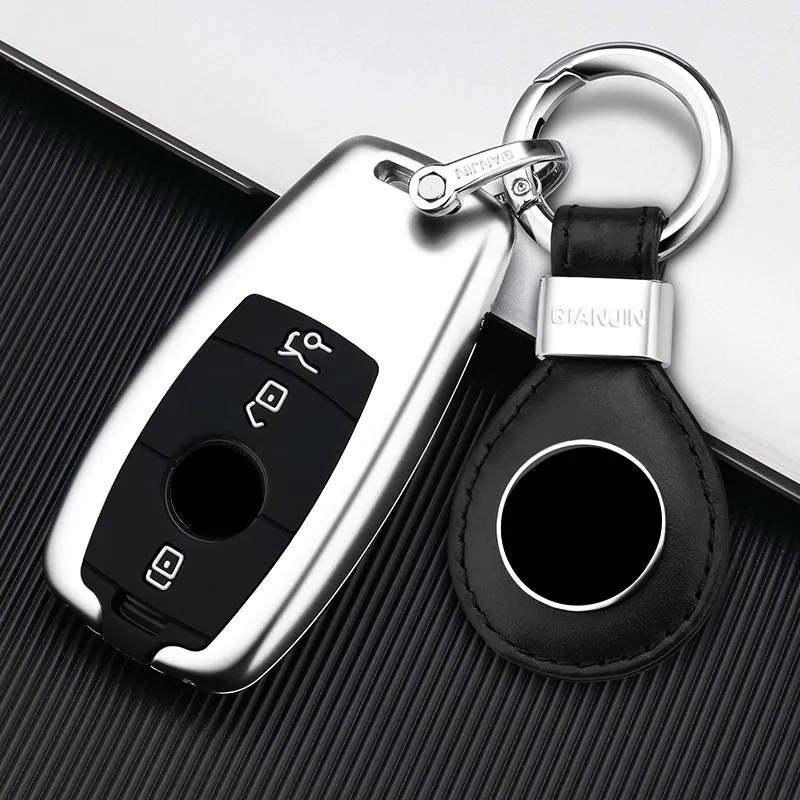 

Galvanized Alloy Car Smart Key Case Cover for Mercedes-Benz E-Class E300l C260L C200L A200L E260 GLK GLC Car Accessories