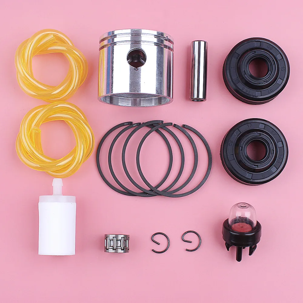 41.1mm Piston Pin Rings Circlip Kit For Partner 350 351 370 Fuel Filter Line Primer Bulb Oil Seal Bearing Chainsaw Replace Part