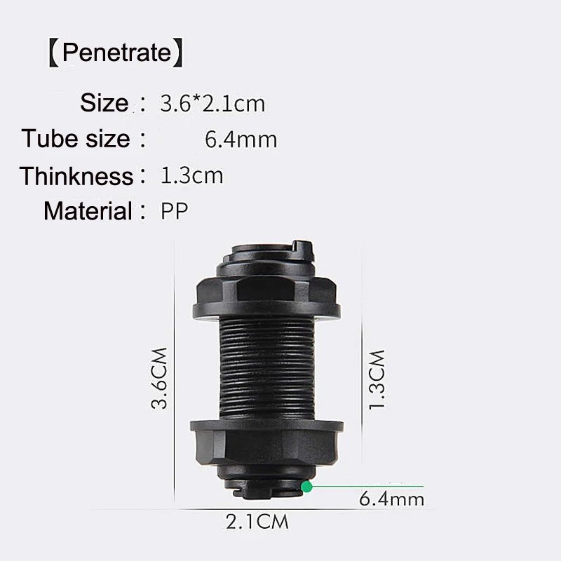 ENTENCO 1/4'' Slip Lock End Plug Choke Plug 6mm Black Cap Plastic Material For Misting Accessories