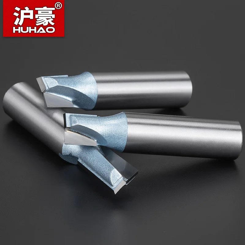 HUHAO 1/2 Shank Industrial Flat End Mill Woodworking Tools Bottom knife Drill Router Bit Wood MDF Plywood Tungsten Steel Blade