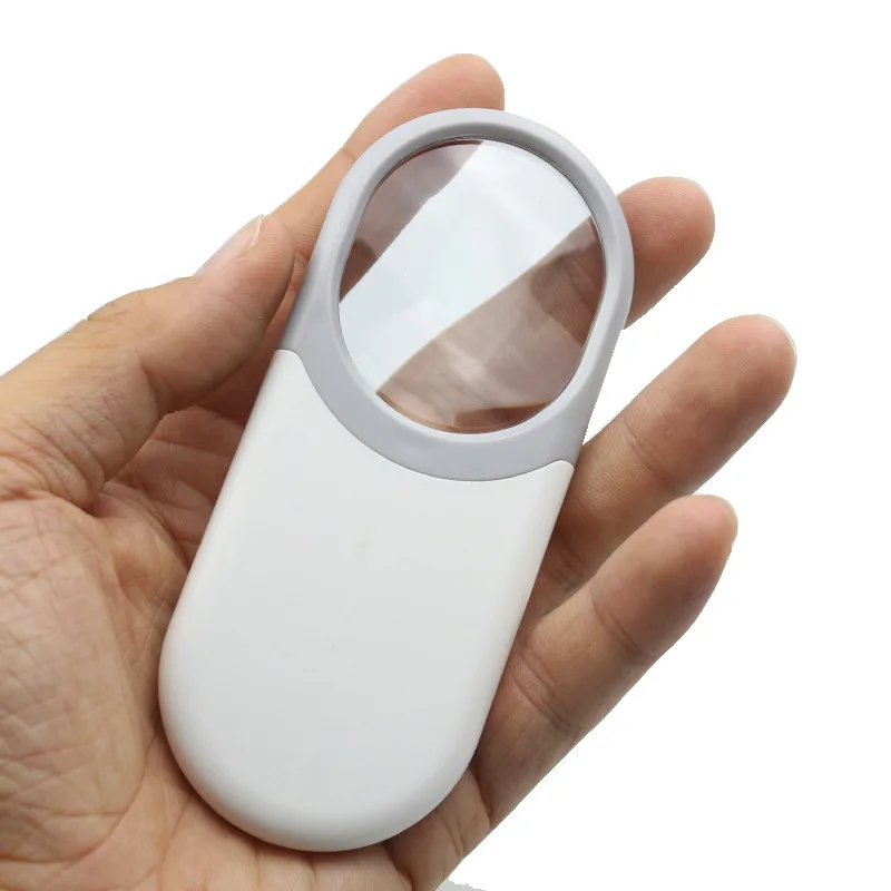 10X Mini Pocket Jewelry Loupe Pull Type Magnifier with Led Light reading Magnifier Ultra-Thin Magnifying Mirror Repair