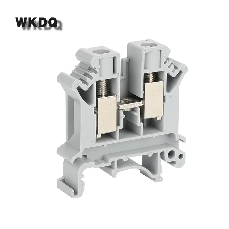 10Pcs UK10N UK10 Multi-Color Screw Feed-through Plug 2-Connductor Wire Electrical Connector DIN Rail Terminal Block UK 10N