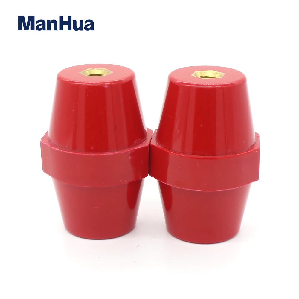 ManHua SM-76 Low Voltage Isolator Busbar Electrical Insulators Conical Busbar  Blocks