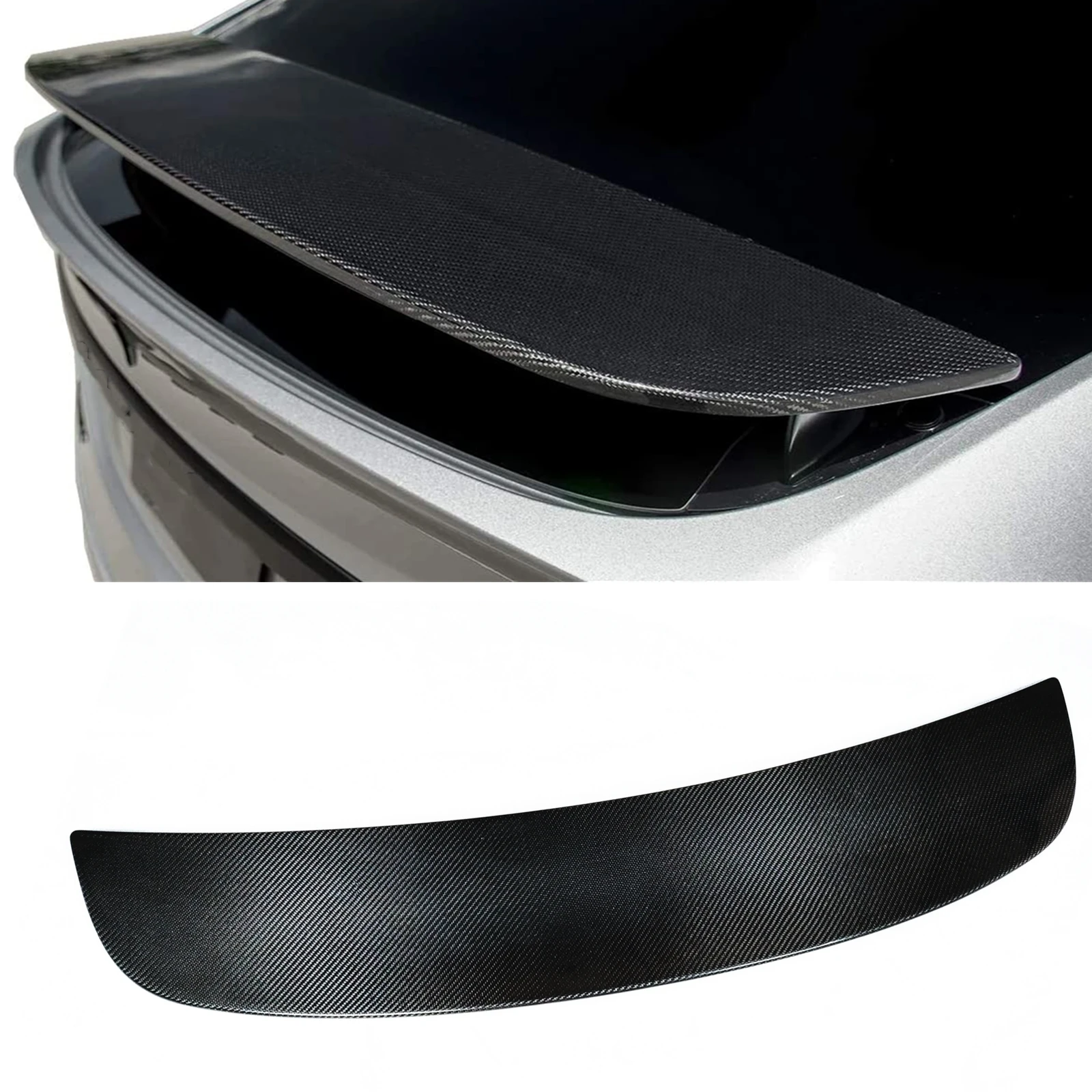 

Rear Trunk Spoiler Wing Lip For Tesla Model X 2016-2024 Real Carbon Fiber Tailgate Lid Window Roof Splitter Decklid Panel Trim