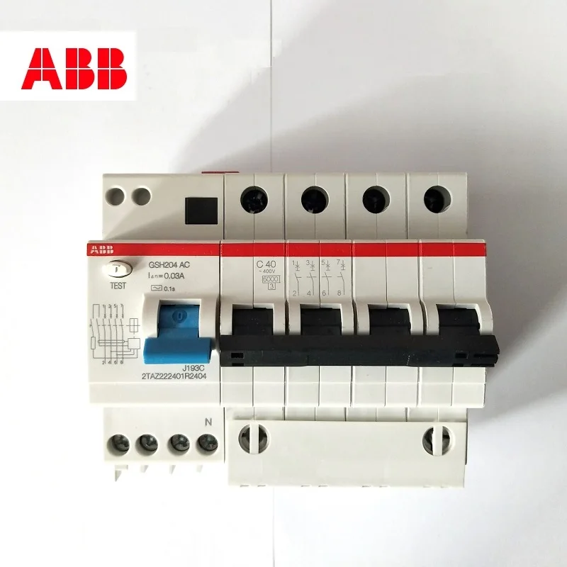 ABB Residual current protection circuit breaker GSH204  4P 6A 10A 16A 20A 25A 32A 40A 50A 63A type C AC electronic