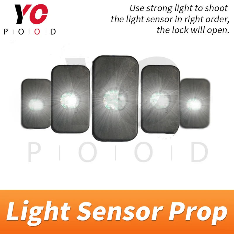 YOPOOD laser sensor escape room prop light sensor escape game Need to activate in correct combination,unlock