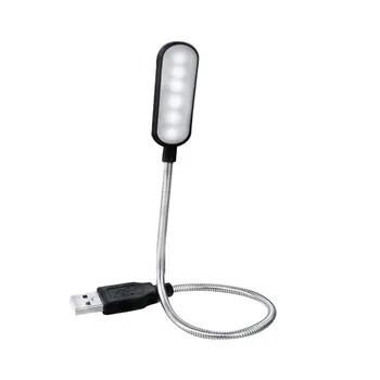 Mini 4 LED Book Lamp Portable USB Reading Night Lamp White/Warm Color Table Desk Lamp For…