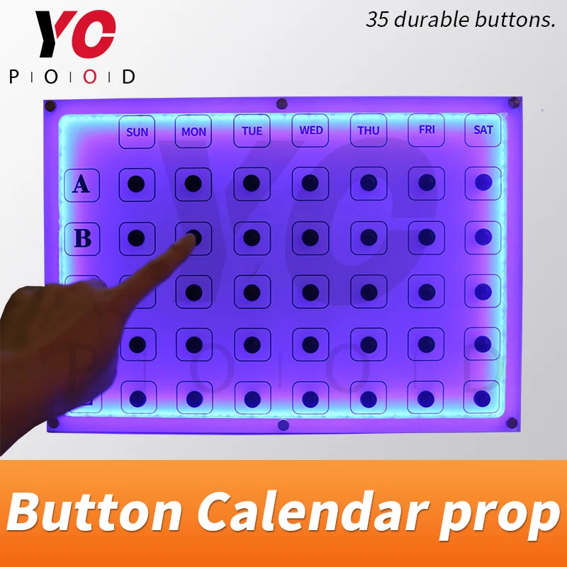 YOPOOD live escape room game button calendar prop press button in correct order to escape chamber room