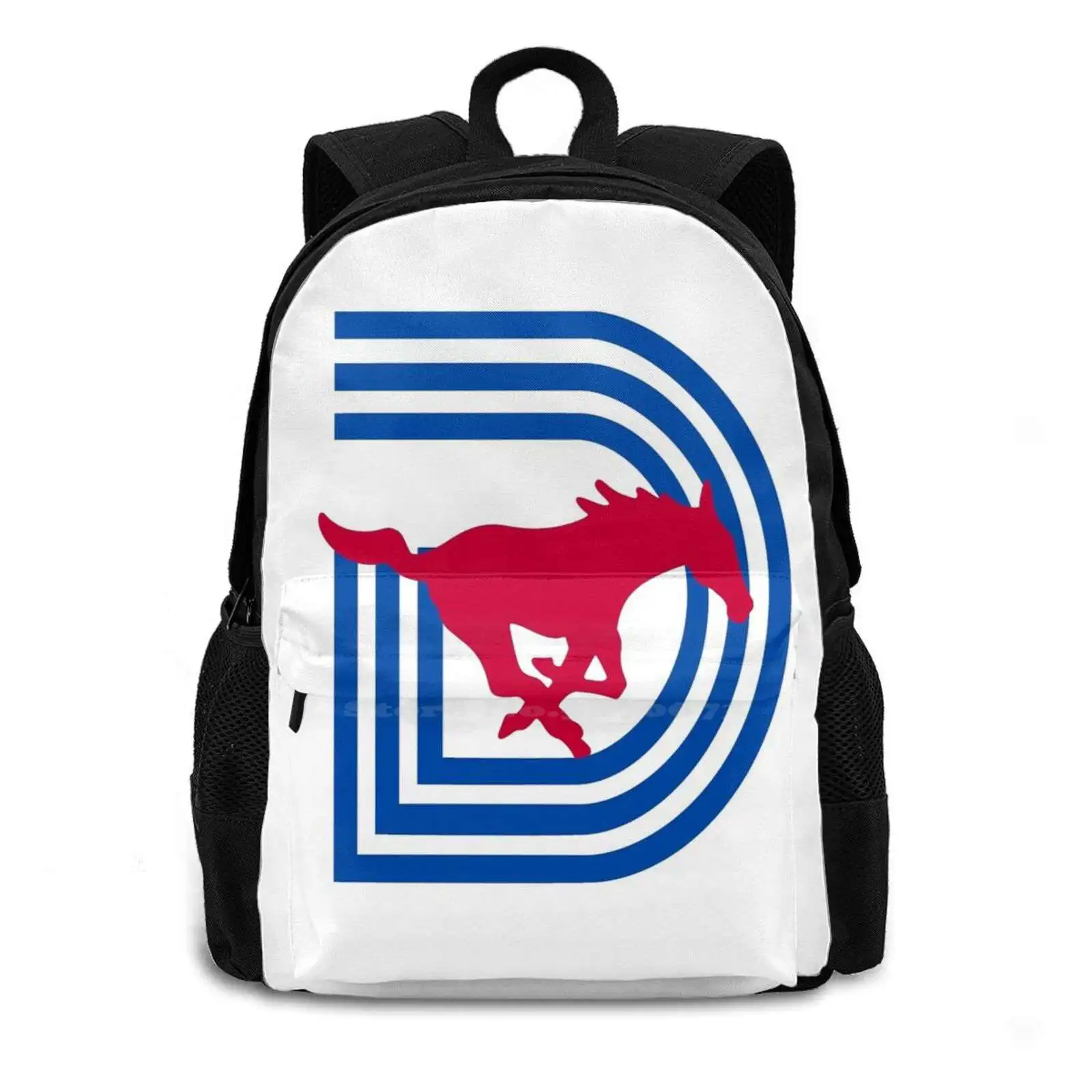 Smu Triple D Logo Hot Sale Schoolbag Backpack Fashion Bags Smu City Dallas Logo Black Red White Blue Southern Methodist