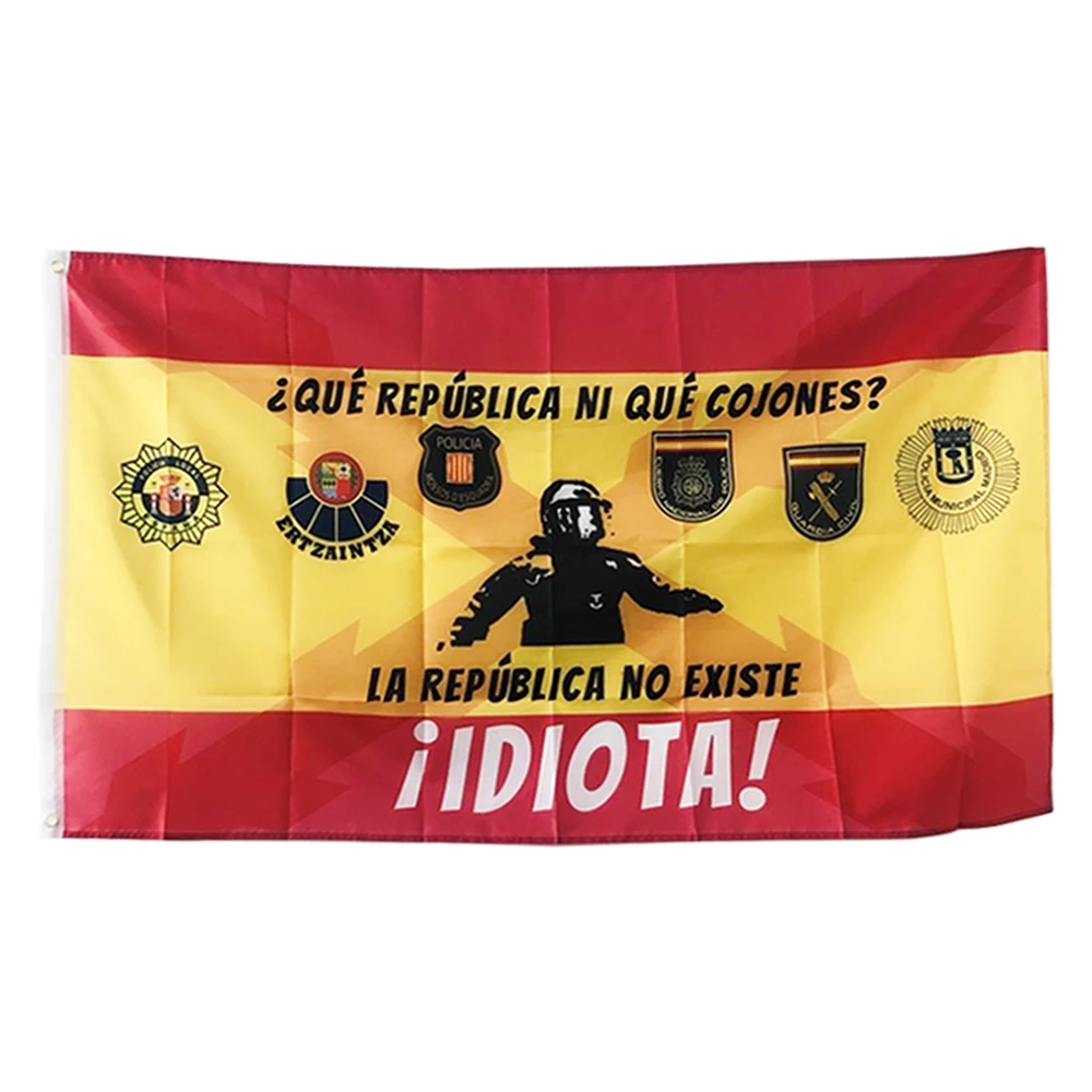 Flag of Spain Spanish Empire with Burgundy Cross The Republic Badge Banner 150X90CM Banner 3x5 FT 100D Polyester Brass Grommets