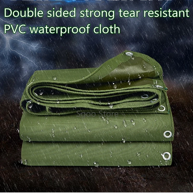 Thick 0.8mm Polyester Fiber Tarpaulin Rainproof Cloth Outdoor Boat Car Truck Canopys Waterproof Garden Plant Shed Pet Cove Cloth