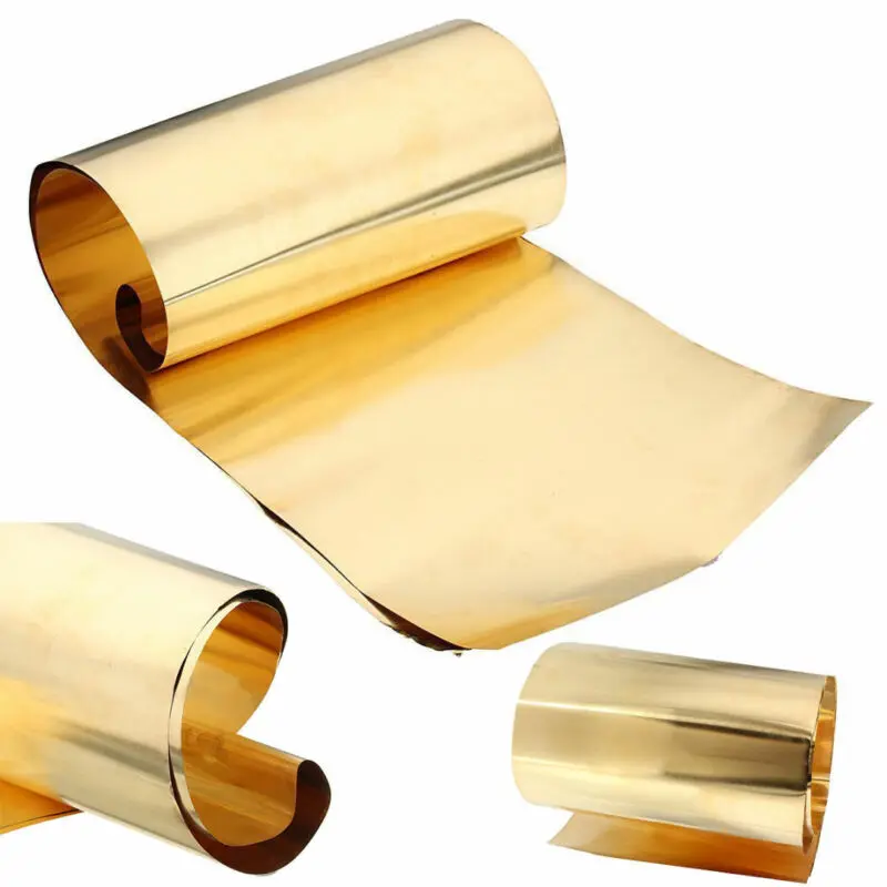 Roll Of Thin Brass Plate With Golden Film Wire Brass Foil Plate Jewelry Making DIY