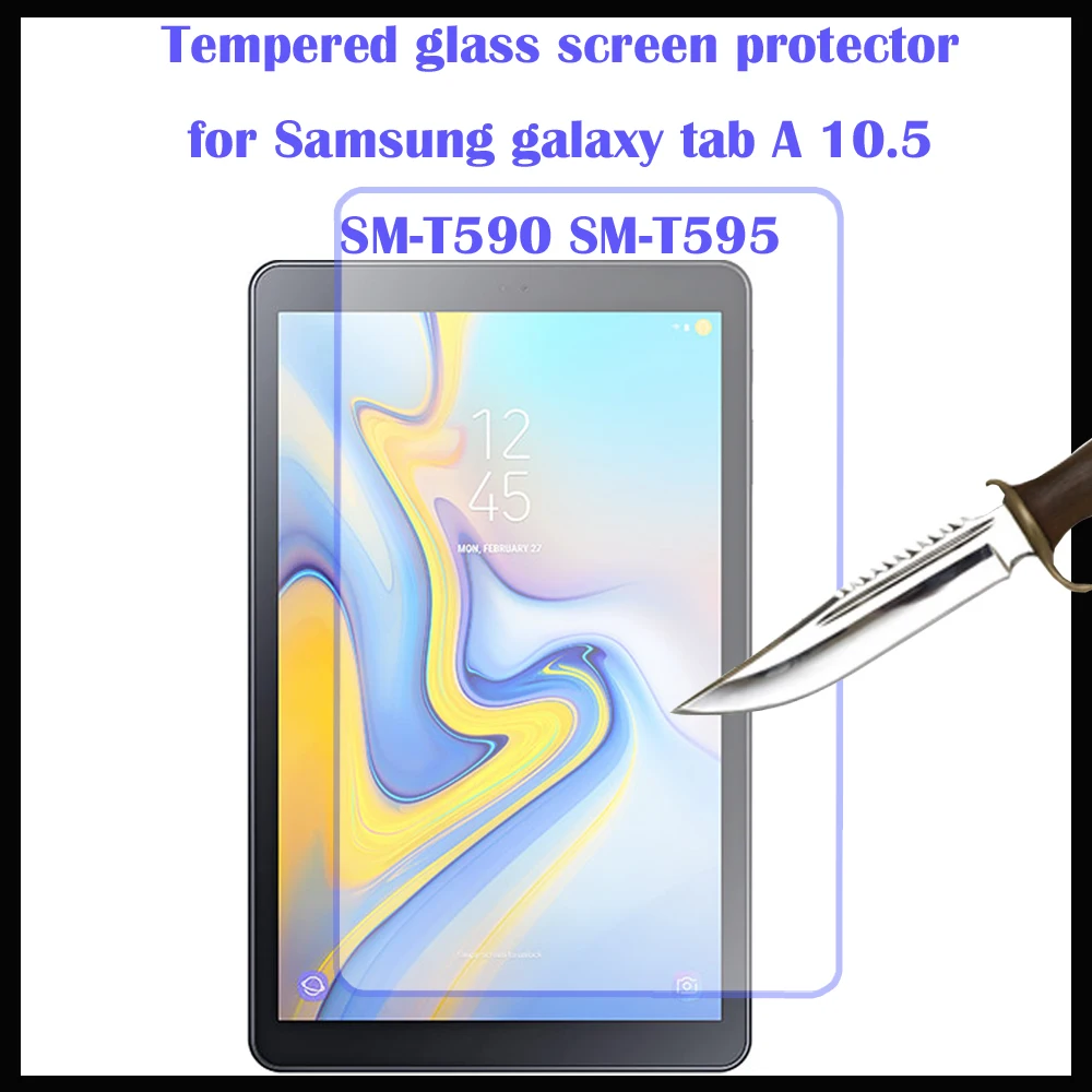 for T590 T595 Tempered Glass for Samsung Galaxy Tab A 10.5 2018 Tab A2 10.5