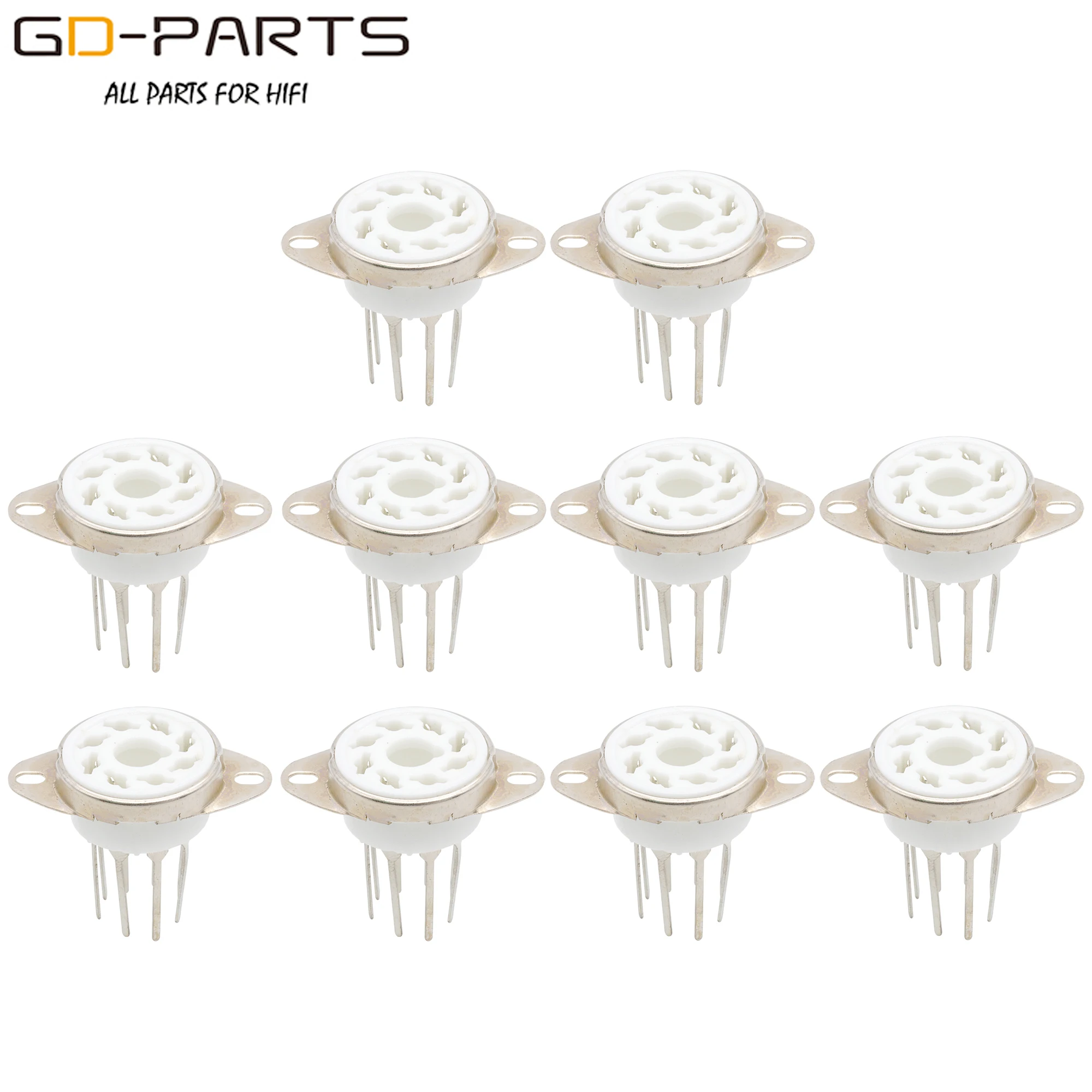 Chassis Mount 8 Pin K8A Octal Ceramic Tube Sockets Long Pins for KT88 KT66 6SN7 5AR4 GZ34 5881 6V6 5U4G 6550 6J7 6SJ7 10PC