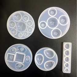 4 estilo para escolher molde de silicone para jóias hemisfério cabochão pingente resina molde de silicone artesanal ferramenta diy resina cola epoxy molde