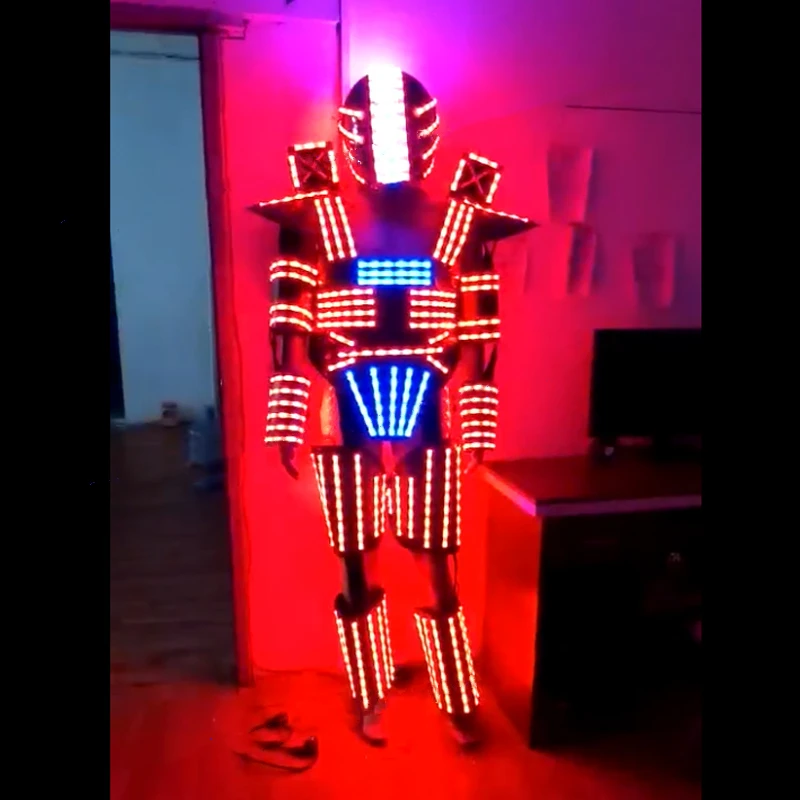 LED Robot suits/ LED robot Costume /Light suits/ The programming controller sets the helmet