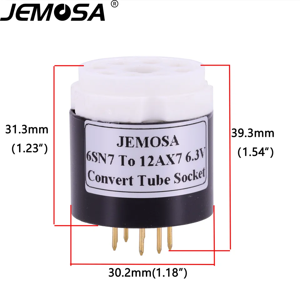 6SN7 to 12AX7 Tube Socket Adapter for DIY Audio Amplifier